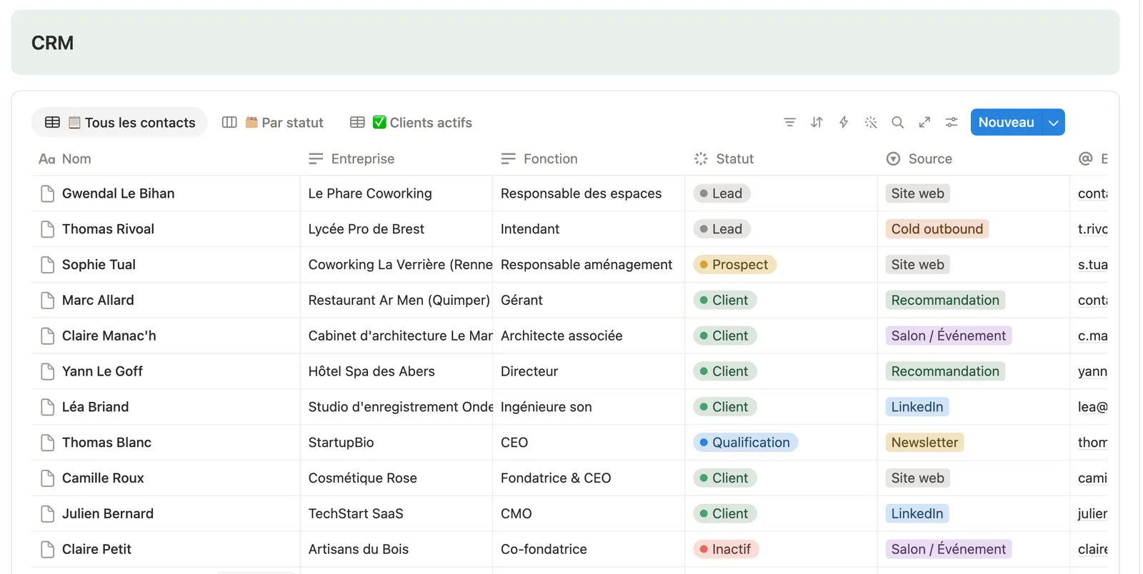 Comment créer un CRM simple dans Notion ? | Tony Cois